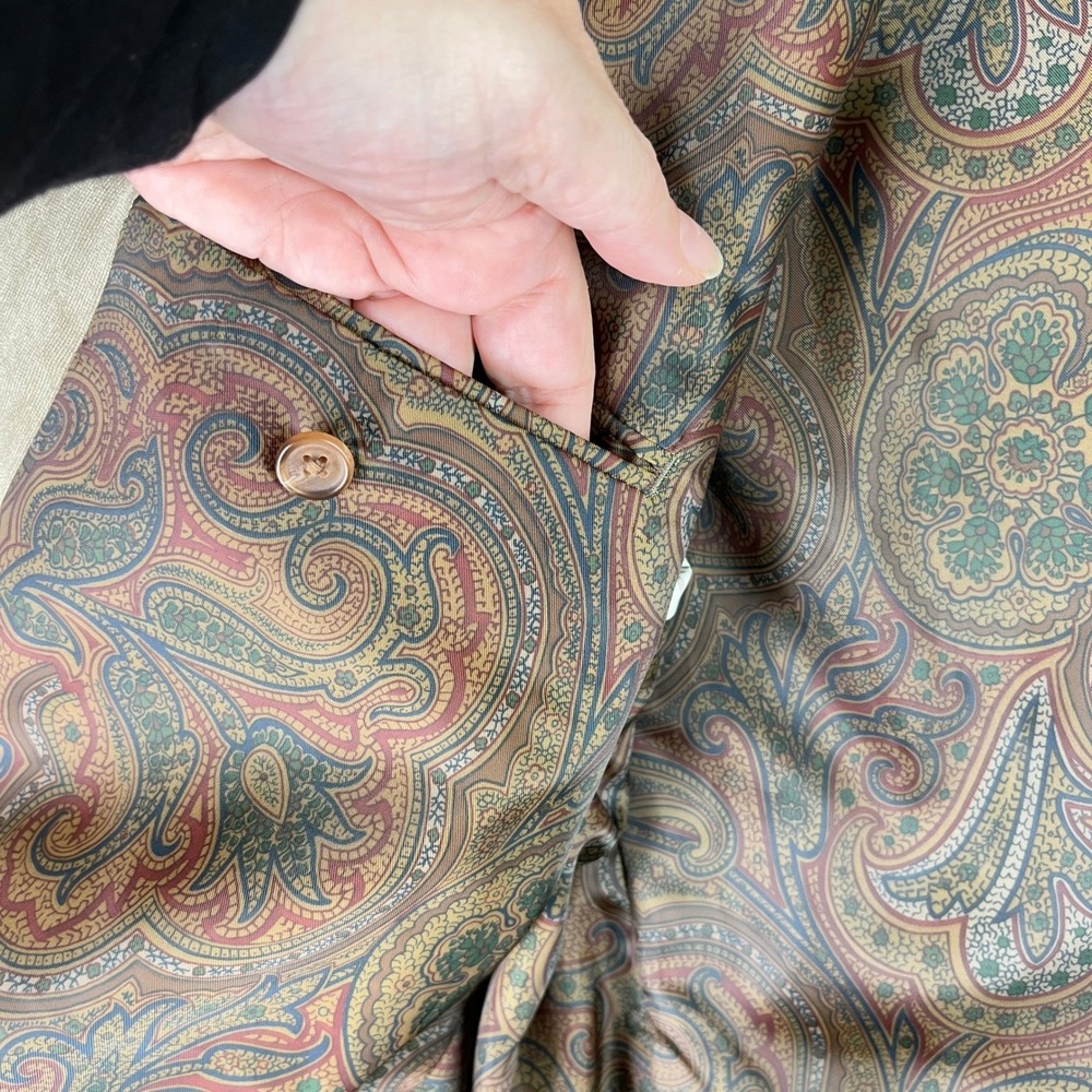 Vintage Lauren Ralph‎ Lauren Corduroy Blazer Men 50R Paisley Lined Tailored Y2K - Picture 8 of 16